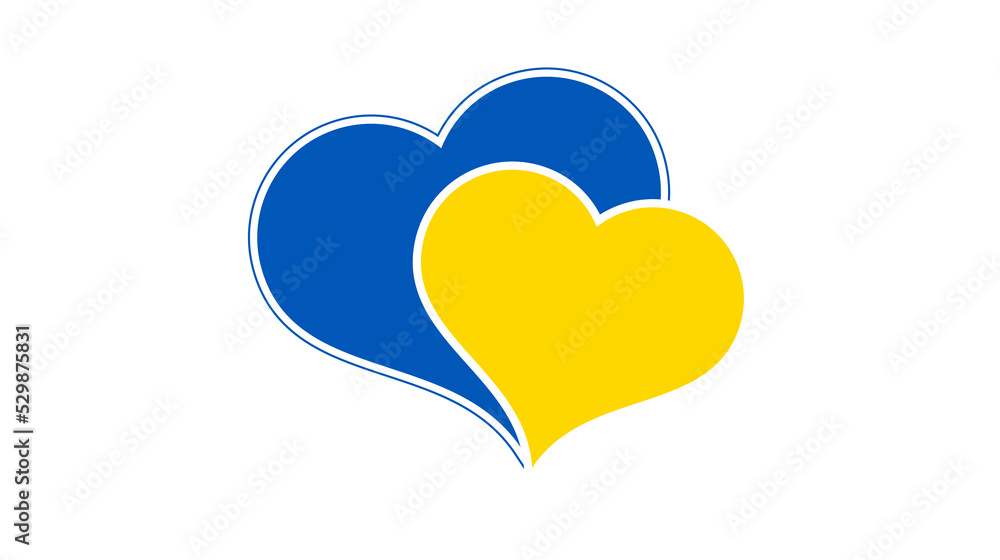 Heart in Ukrainian colors Heart in Ukrainian colors