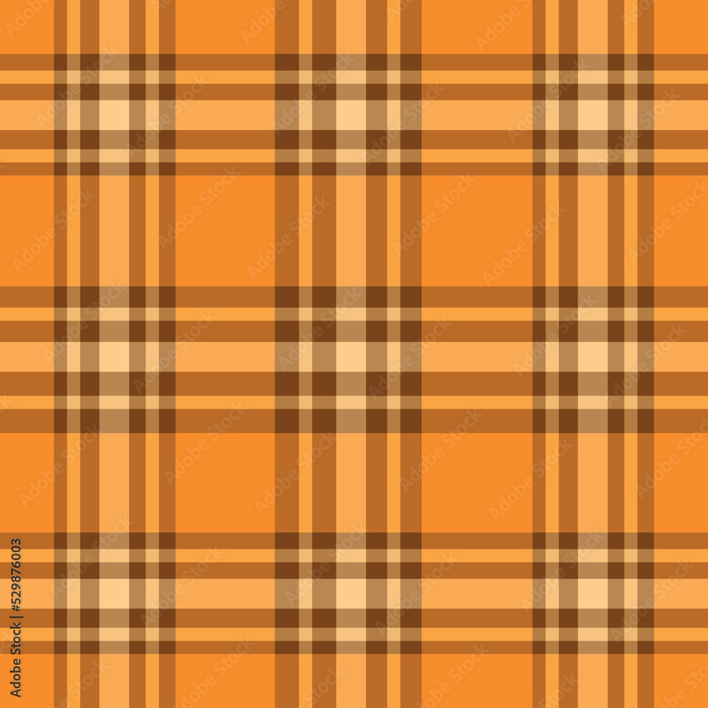 Autumn Plaid gingham checkered seamless pattern in orange, beige and brown. For Thanksgiving fabric, textile and flannel shirts Autumn Plaid gingham checkered seamless pattern in orange, beige and brown. For Thanksgiving fabric, textile and flannel shirts