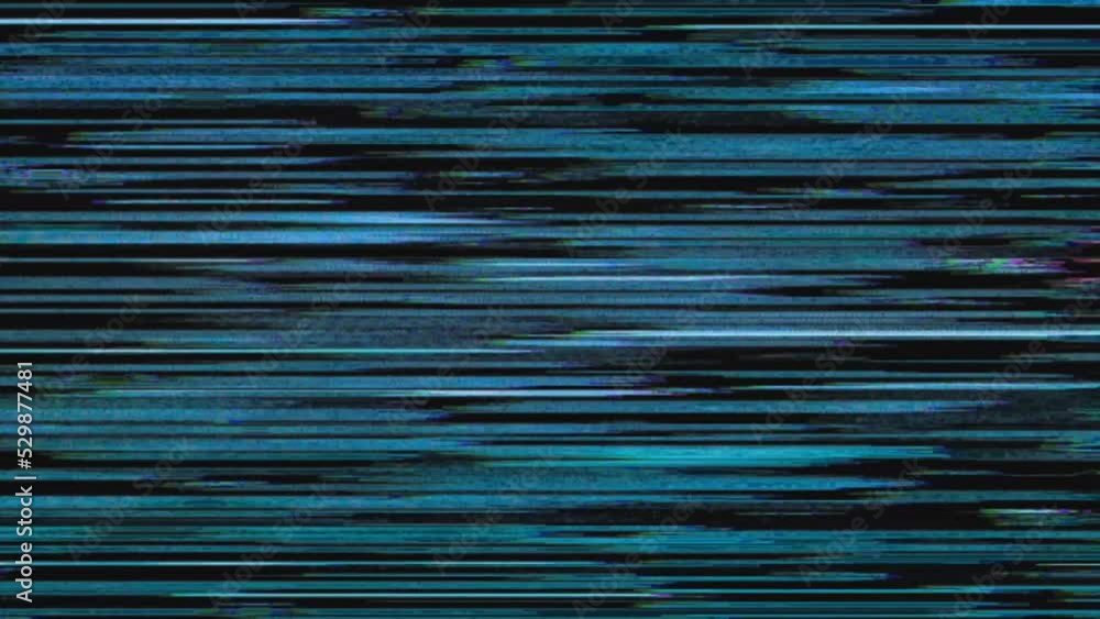 Video Stock Broken screen animation video with lines and no signal with