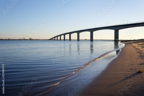 Viaduct of the Seudre river in charente-Maritime coast © hassan bensliman