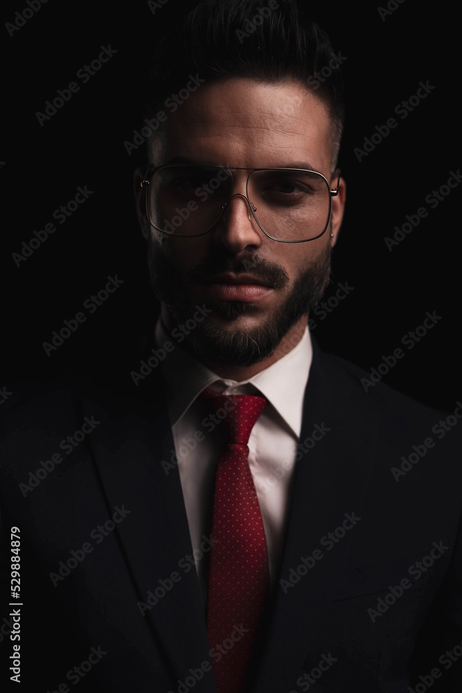 cut out picture of elegant young businessman in suit with glasses cut out picture of elegant young businessman in suit with glasses