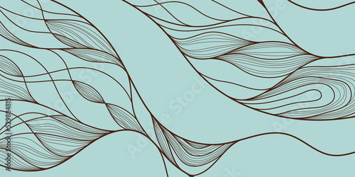 Vintage coloring linear abstract backgrounds. Smooth waves of thin lines of gentle color. Great for printing, posters, flyers, packaging, invitations, postcards, textile designs and other accessories.