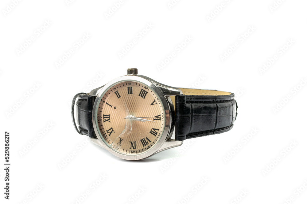 Broken Wristwatch Isolated