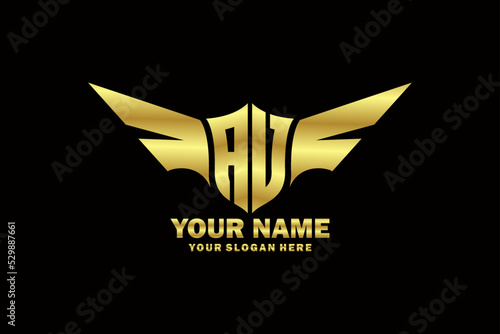 Initial letter AV wing logo. modern icon, template design