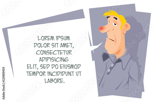 Unhappy person. Illustration for internet and mobile website.