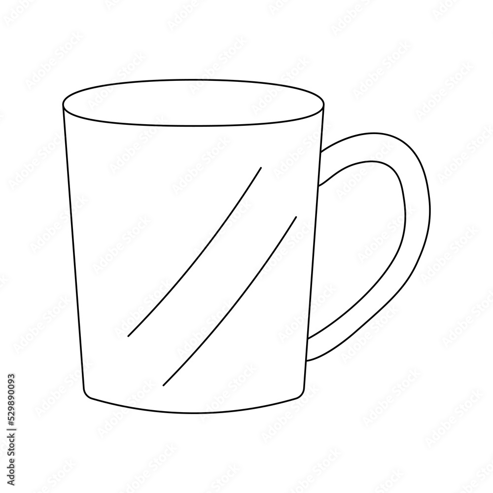 Simple doodle hand drawn cup illustration with transparent background Simple doodle hand drawn cup illustration with transparent background