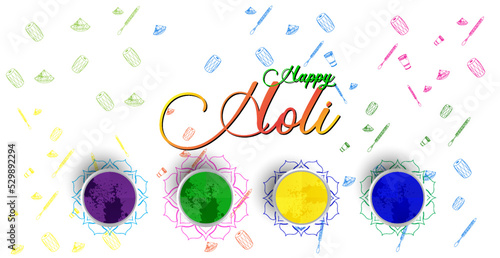 HAPPY HOLI-ABSTRACT ILLUSTRATION OF HOLI. 