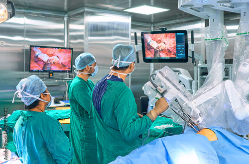 surgeons perform surgery using a robot