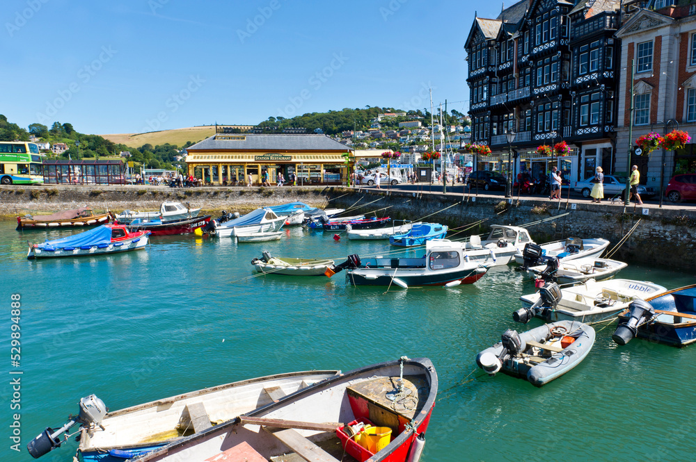 Boats and buildings on the waterfront at Dartmouth, Devon