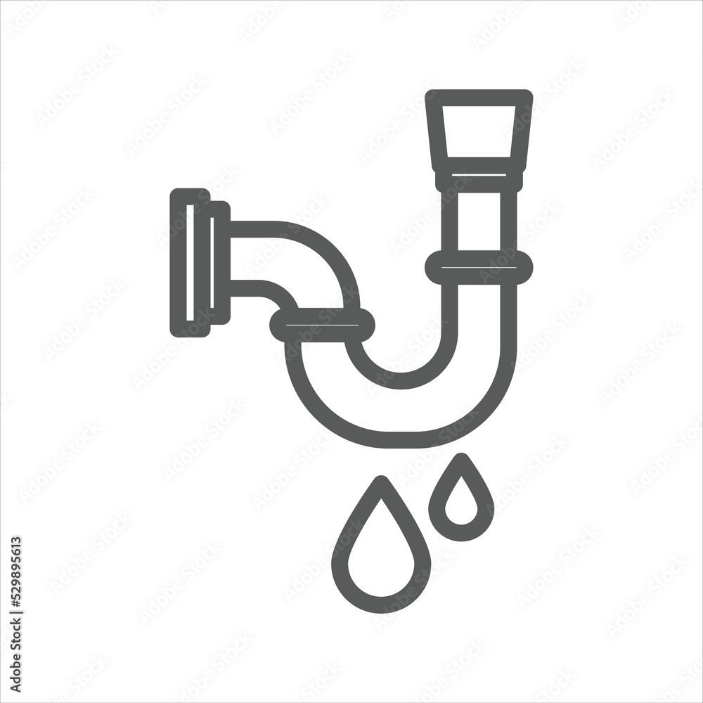 Leak Pipe simple line icon
Leak Pipe simple line icon