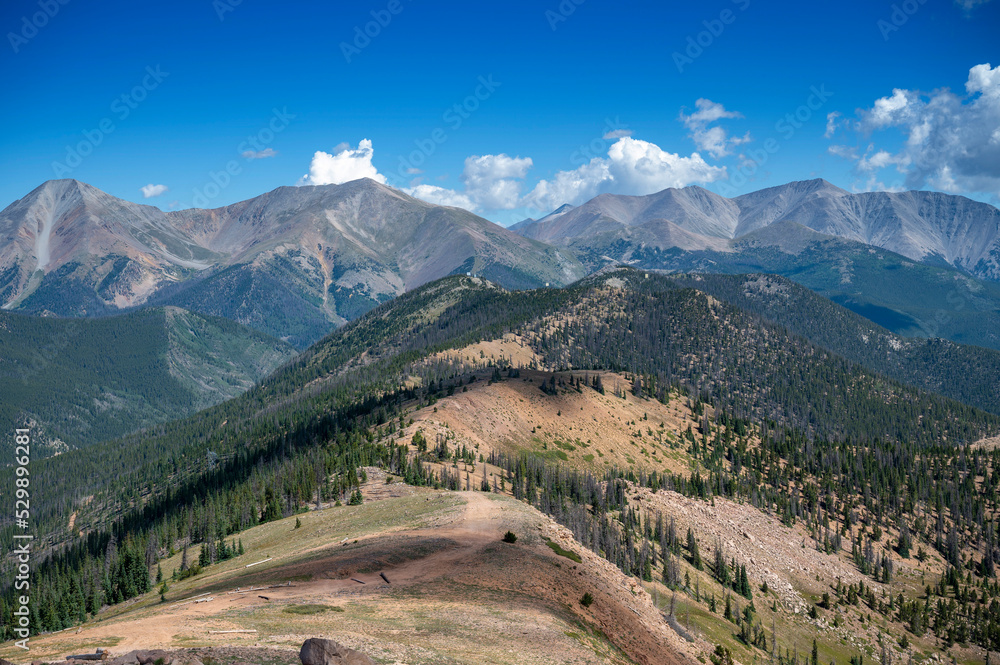 Monarch Creek in Colorado view with mountains