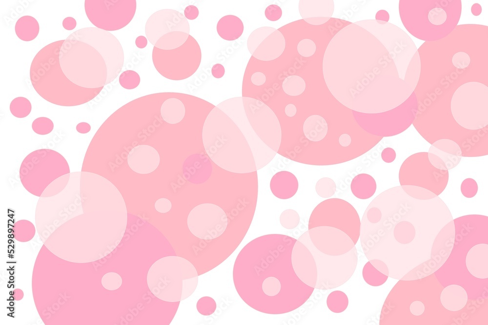seamless pattern with pink bubbles