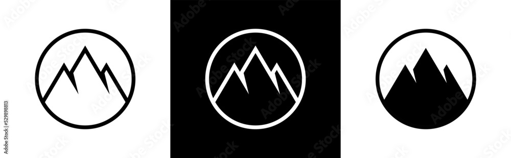 Mountain Icon. mount symbol signs, vector illustration Mountain Icon. mount symbol signs, vector illustration