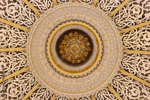 Decorated dome inside Round Hall a Palace