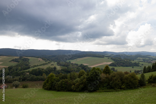 Clouds over South Carpathian landscape