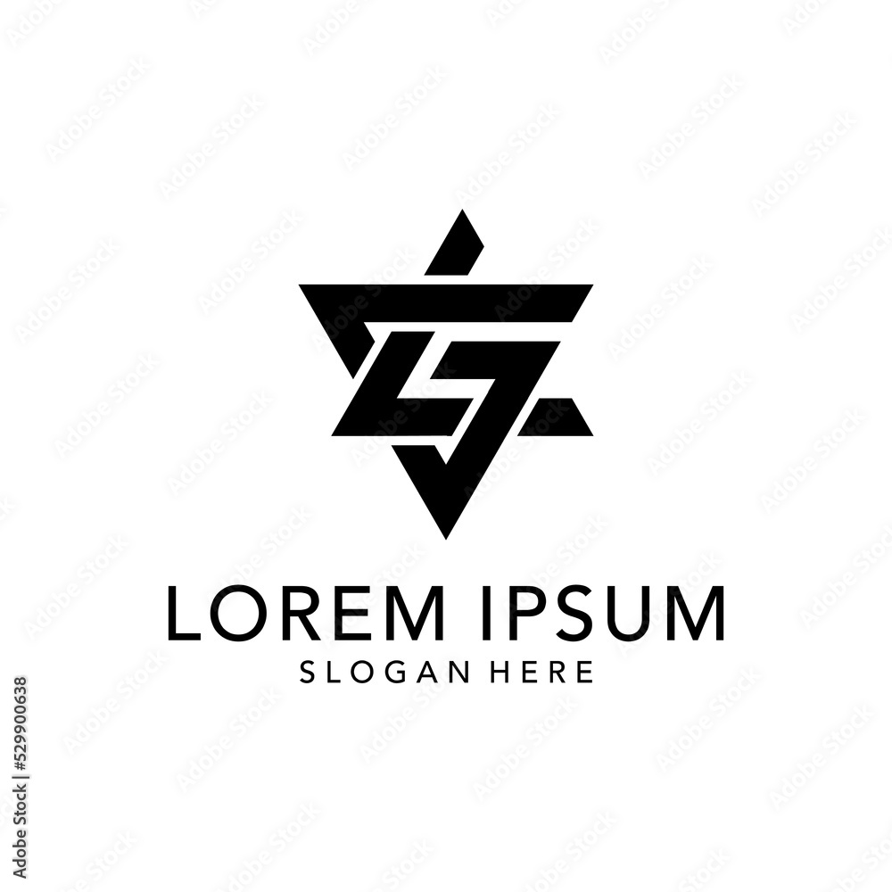 initial g s logo design vector illustration isolated white background initial g s logo design vector illustration isolated white background
