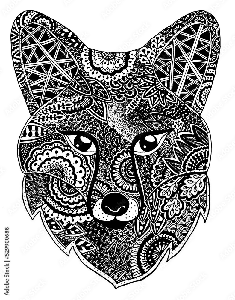 Obraz premium Zendoodle fox