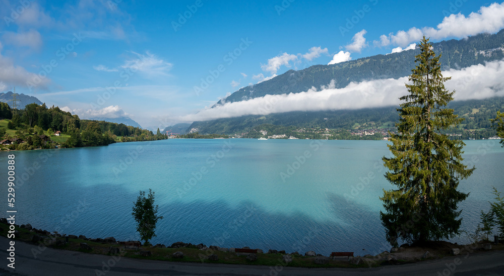 Beautiful Lake Brienz (Brienzersee), Brienz area is located at Interlaken east in Switzerland.