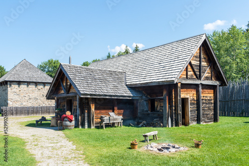 Photos Reconstructed buildings of Jesuit settlement in Sainte-Marie Among the Hurons, M