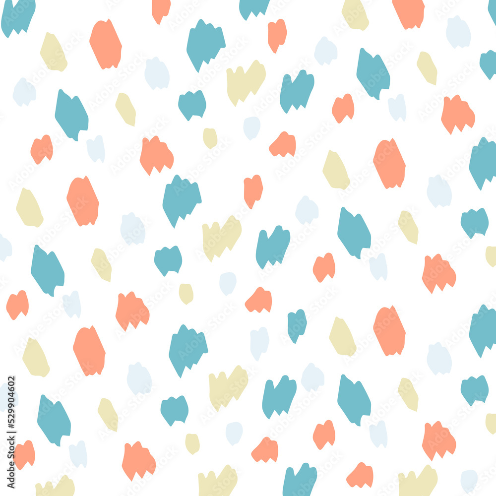 Abstract hand drawn pattern. Background with decorative shapes in doodle style