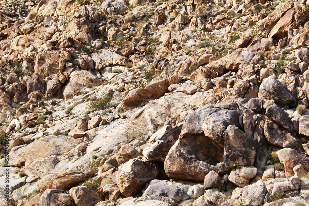closeup hiking trail desert mountain trails rocky stones climbing cliffs danger falling rock terrain area