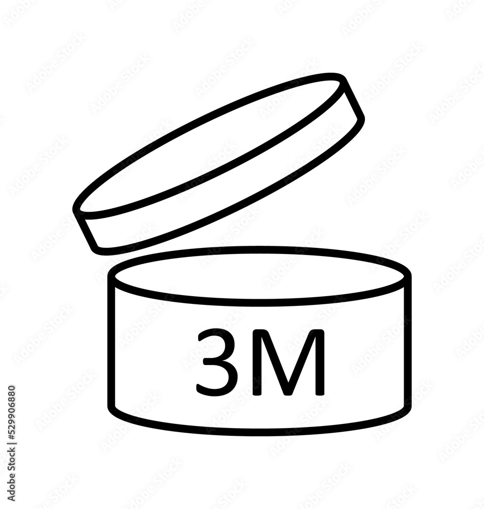 PAO cosmetics symbol, the period after opening symbol. Best before in months. Vector illustration. PAO cosmetics symbol, the period after opening symbol. Best before in months. Vector illustration.