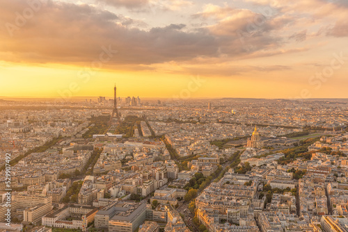 View of Paris at Sunset