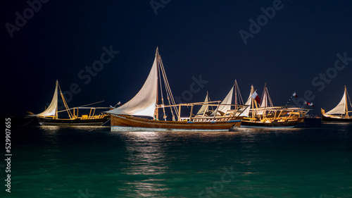 Multiple at the Annual dhow festival in Katara cultural village. photo