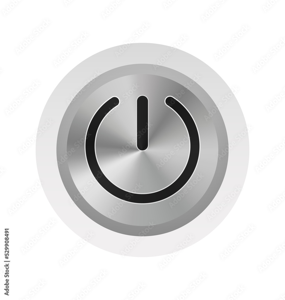 Web icon push-button power isolated on white background. Web icon push-button power isolated on white background.