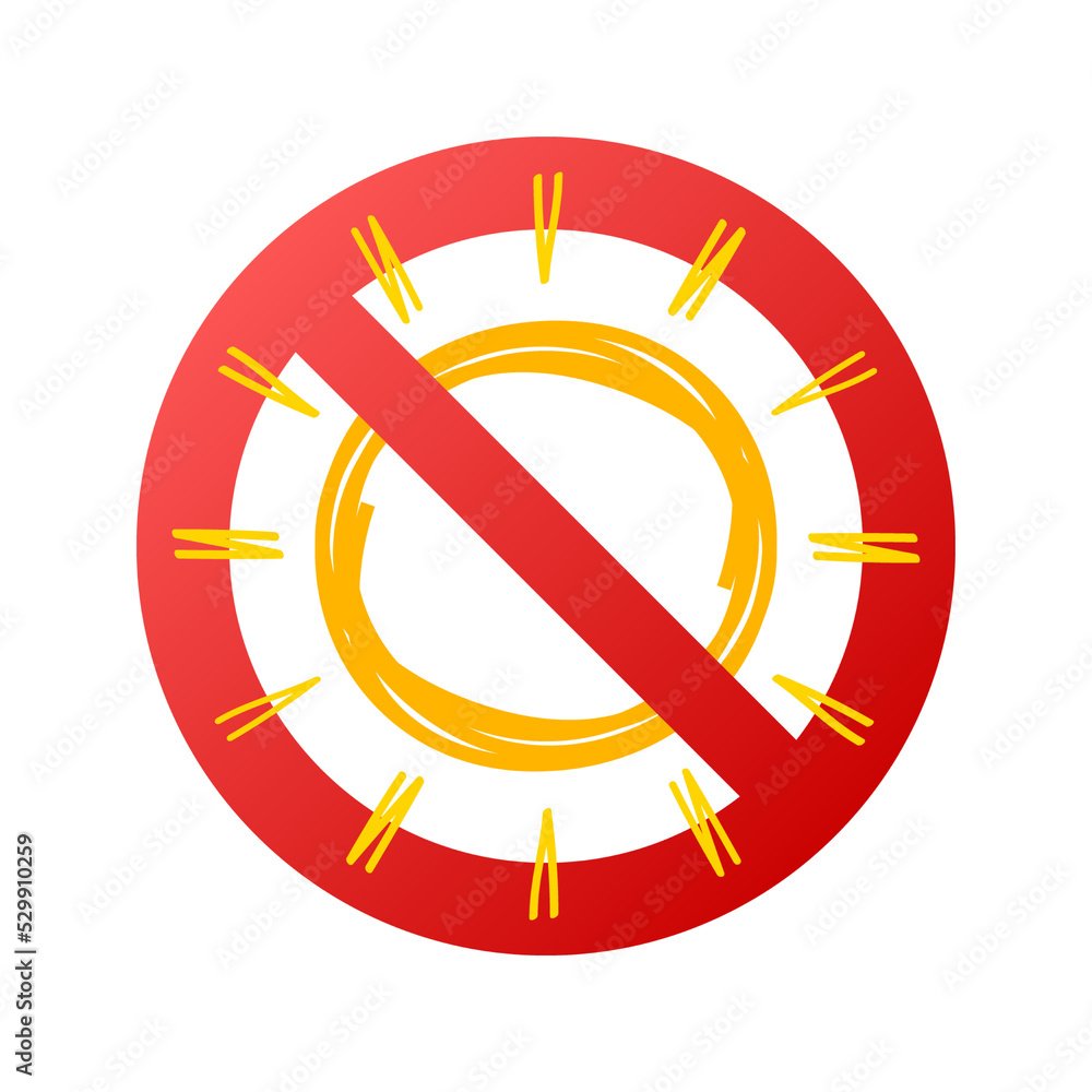 Icon on light backdrop. Line vector icon. Icon with no sun on light background. Icon on light backdrop. Line vector icon. Icon with no sun on light background.