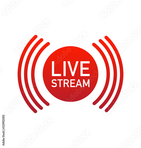 Abstract live icon on white background for banner design. Live icon in abstract style. Vector illustration.