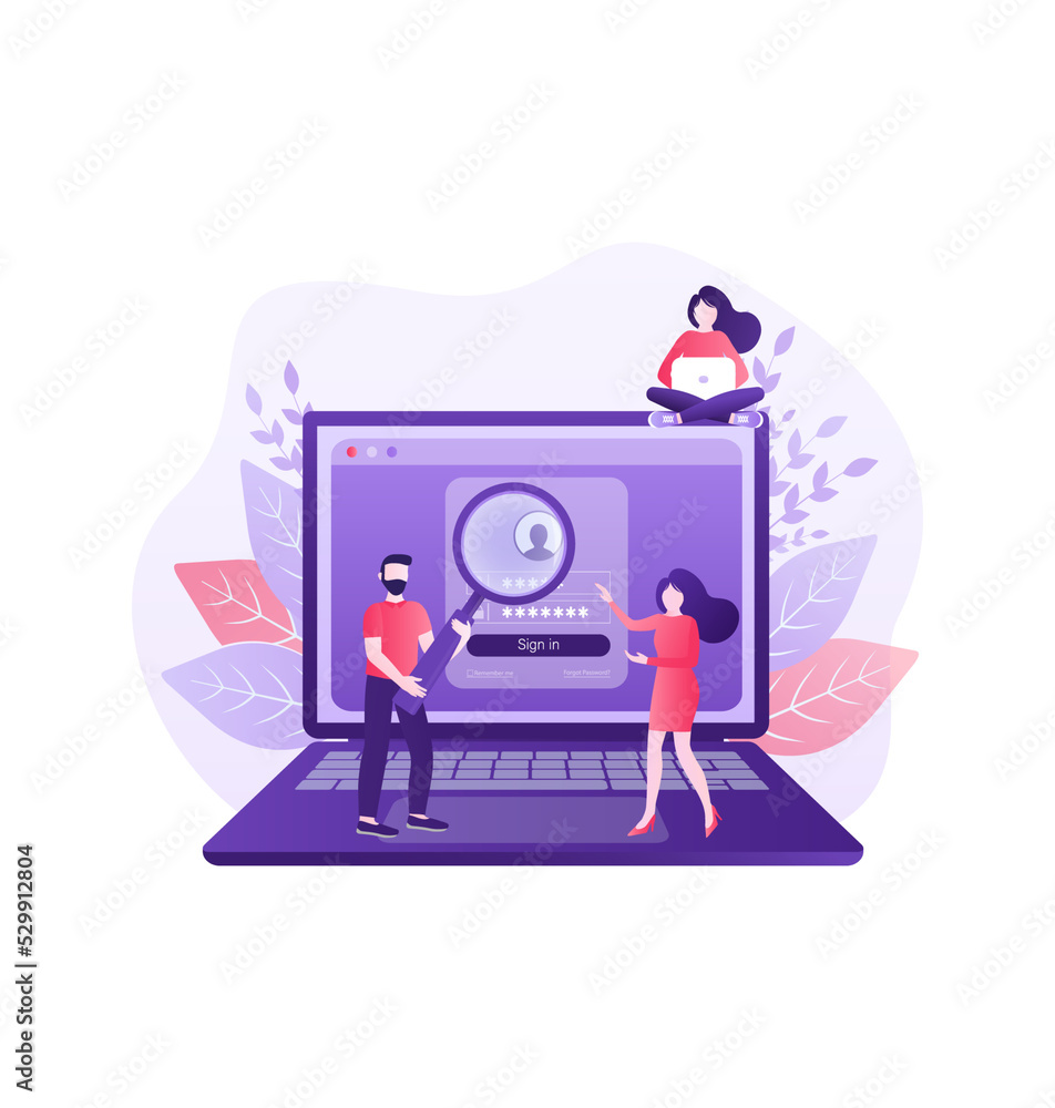 User login with character concept for any purpose. Vector line. Certificate icon design vector illustration. Computer screen. Mobile application design. User login with character concept for any purpose. Vector line. Certificate icon design vector illustration. Computer screen. Mobile application design.