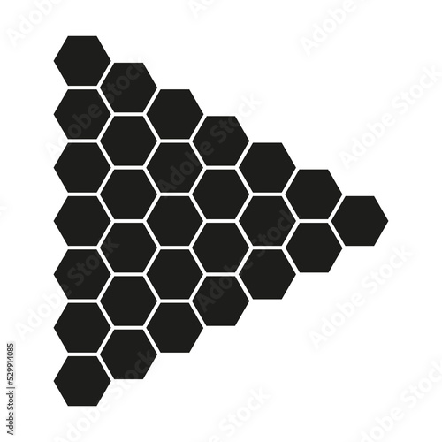 honeycomb triangle. Sweet food. Vector illustration. Stock image.