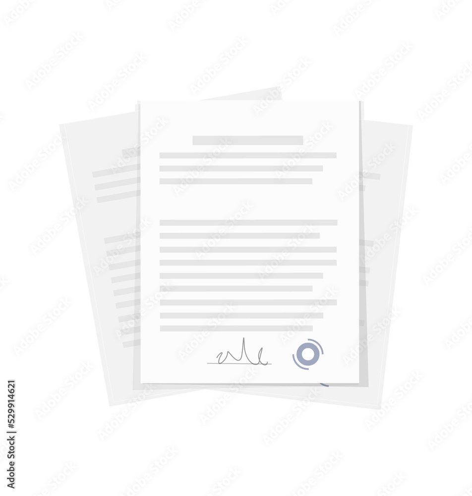Abstract icon with documents on green background for report design. Vector flat illustration. Business concept. Illustration icon. Abstract icon with documents on green background for report design. Vector flat illustration. Business concept. Illustration icon.