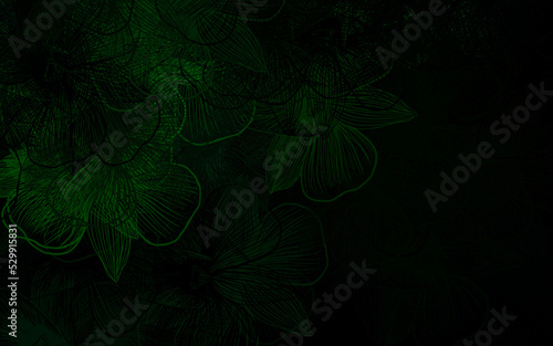 Dark Pink, Yellow vector doodle backdrop with flowers.