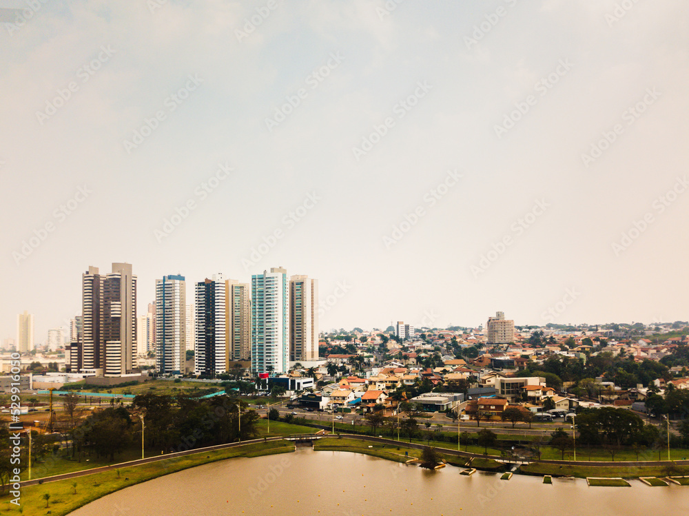 Aerial view of the Parque das Nações Indígenas, in Campo Grande, in the capital of Mato Grosso do Sul