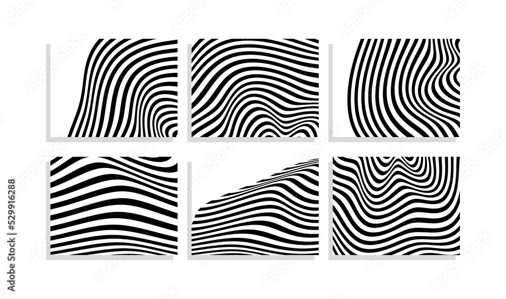 wavy black and white stripes background template set
wavy black and white stripes background template set