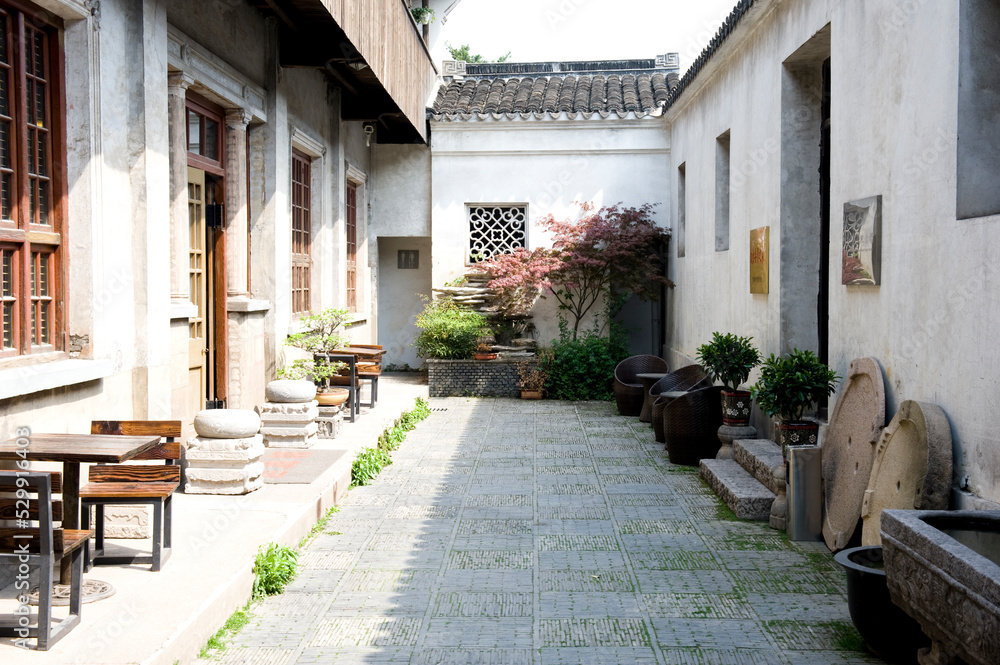 Fototapeta premium Yunhe No.5 Cultural and Creative Block, Changzhou Jiangsu Province China, was transformed into a modern tourism and cultural block on the basis of the original old factory.