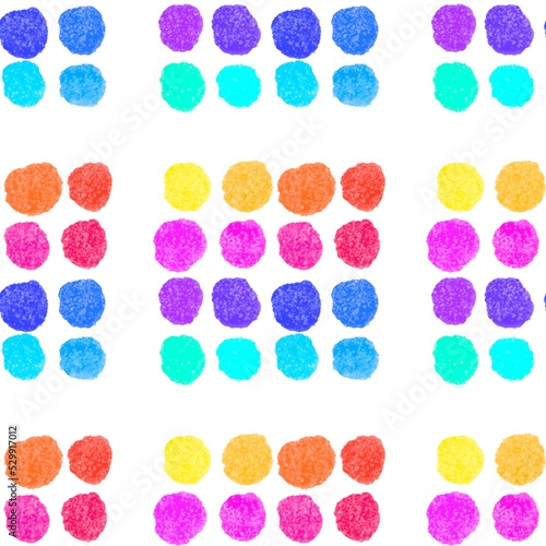 Watercolor polka dots seamless circle geometric pattern for kids clothes print and accessories and fabrics