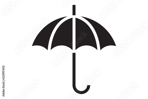Umbrella rain protection vector icon. Parasol for rainy day protect.
