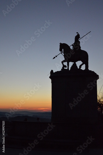 monument and sunset