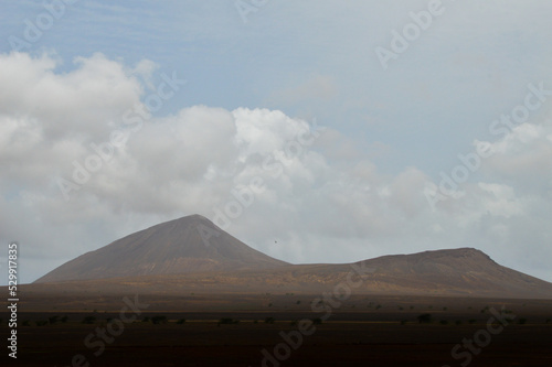 mountain and clouds