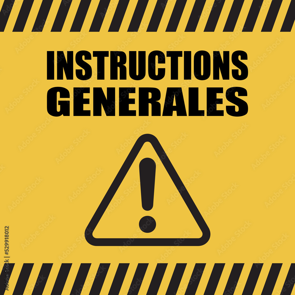 Obraz premium Logo instructions générales.