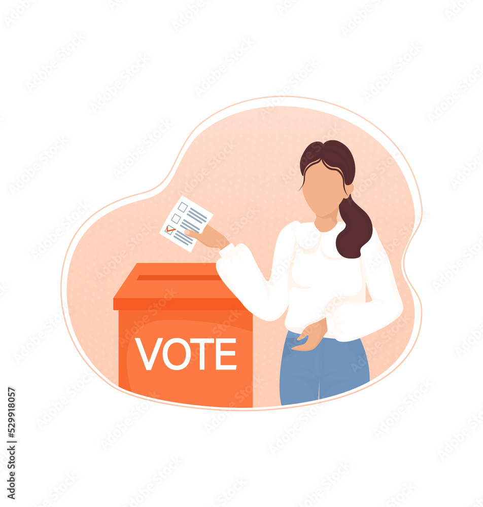 Cartoon Icon Cartoon Character Flat Vote People For Concept Design Poster Design Stock