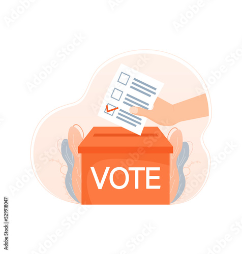 Cartoon icon. Cartoon character. Flat vote people for concept design. Poster design.