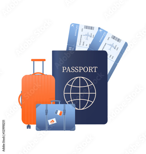 Ilustration of time to travel for landing page. 3d website template. Isometric vector illustration. Travel concept.
