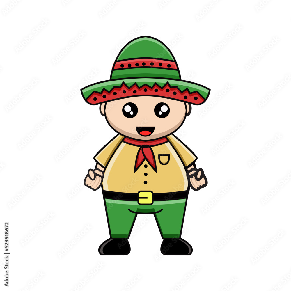 vektor illustration man mexican traditional costume vektor illustration man mexican traditional costume