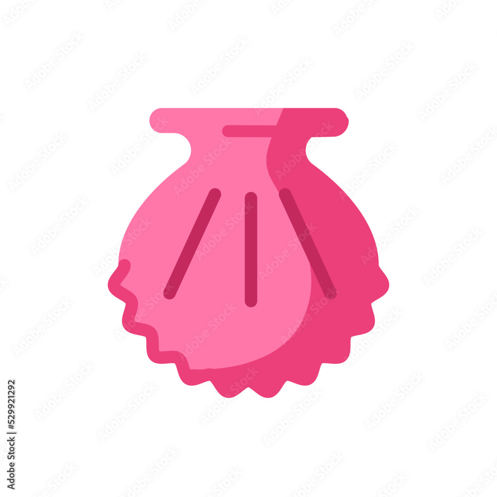 clam shell seashell mussel - flat design icon clam shell seashell mussel - flat design icon