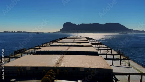 VESSEL DEPARTING ALGECIRAS, SPAIN, It's located in the southern end of the Iberian Peninsula, near the Strait of Gibraltar, it is the largest city on the Bay of Gibraltar (Spanish: Bahía de Algeciras)
