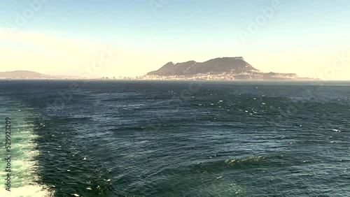 VESSEL DEPARTING ALGECIRAS, SPAIN, It's located in the southern end of the Iberian Peninsula, near the Strait of Gibraltar, it is the largest city on the Bay of Gibraltar (Spanish: Bahía de Algeciras)